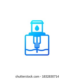 Water Borehole Icon On White