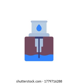 Water Borehole Vector Icon On White