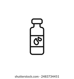 Water bottel icon outline collection in black