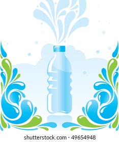 Water bottle banner template design