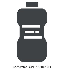 water bottle black icon on white background