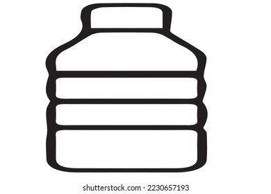 water bottle ıcon black vector