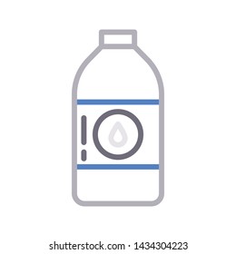 water bottle color line vector icon