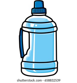 Water bottle colored vector icon