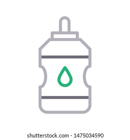 water bottle colour line vector icon