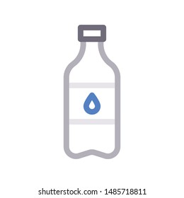 water bottle colour line vector icon