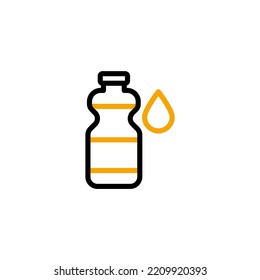 Water bottle concept line icon. Simple element illustration. Water bottle concept outline symbol design.