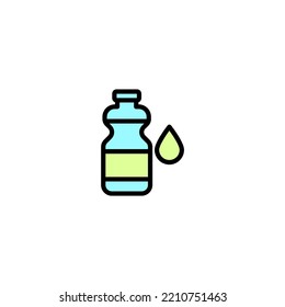 Water bottle concept line icon. Simple element illustration. Water bottle concept outline symbol design.
