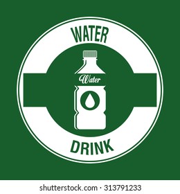 water bottle concept, vector illustration 10 eps graphic. 