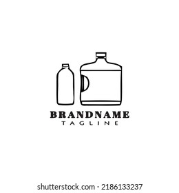 water bottle and container logo icon design template modern vector illustration