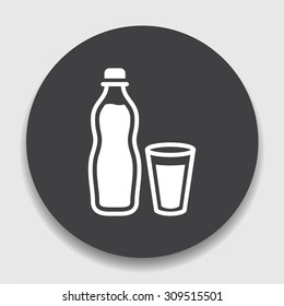 water bottle and cup icon