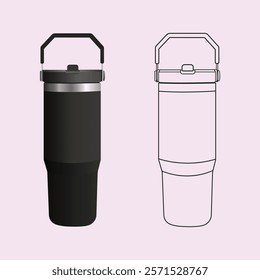 water bottle design and art vector illustration