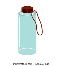 Water bottle design, Drink beverage mineral liquid fresh natural healthy plastic container clear and cold theme Vector illustration