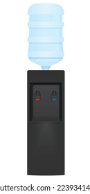 Dispensador de botellas de agua. ilustración vectorial