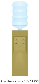 Water bottle dispenser. vector illustration