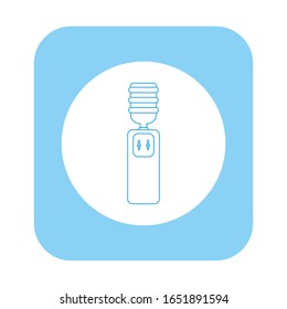 water bottle dispenser white background, icon vector