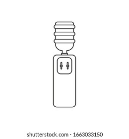 water bottle dispenser white background, icon vector