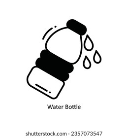 Water Bottle doodle Icon Design illustration. School and Study Symbol on White background EPS 10 File 