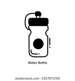 Water Bottle doodle Icon Design illustration. School and Study Symbol on White background EPS 10 File 
