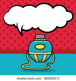 water bottle doodle, speech bubble