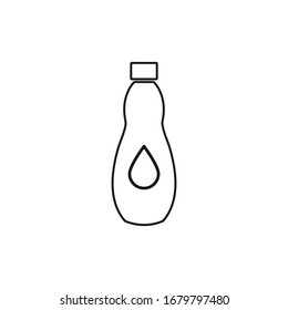 Water bottle, drink vector icon