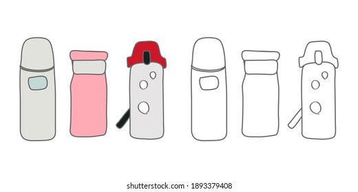 water bottle, drink bottle vector illustration icon material