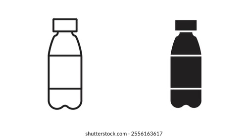 Water bottle Filled flat icons set for apps and web ui designs.