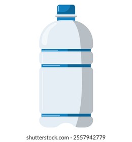 Water bottle flat icon, water bottle clip art, bottled mineral water vector illustration