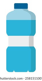Water bottle flat icon isolated on white background.