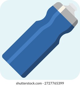 Icono plano de la botella de agua. Ilustración vectorial. Vector de ilustración de botella de agua deportiva.