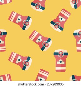 Water bottle flat icon,eps10 seamless pattern background