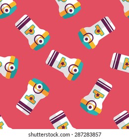 Water bottle flat icon,eps10 seamless pattern background
