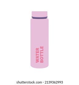 Wasserflasche - Illustration. Clean-Design-Element auf einfarbigem Hintergrund