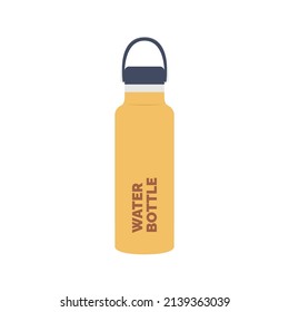 Water Bottle Flat Illustration. Clean Icon Design Element on Isolated White Background