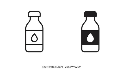 Water bottle flat simple vector symbols illustration.