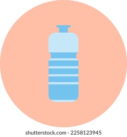 Diseño del icono del vector plano de la botella de agua