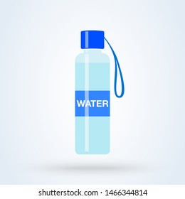 Water Bottle flat vector modern icon design illustration.