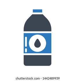 water bottle glyph color vector icon