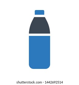 water bottle glyph color vector icon