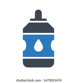 water bottle glyph colour vector icon