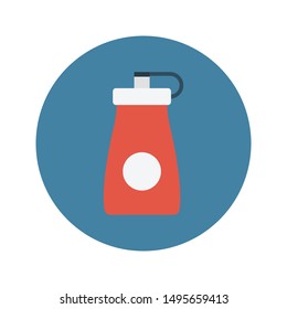 water bottle glyph flat vector icon