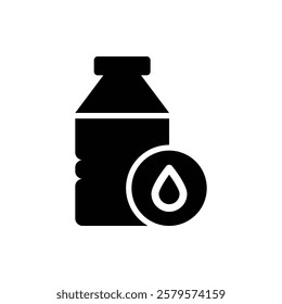 Water Bottle Glyph Icon. Water Bottle Icon