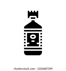 water bottle glyph icon vector. water bottle sign. isolated contour symbol black illustration
