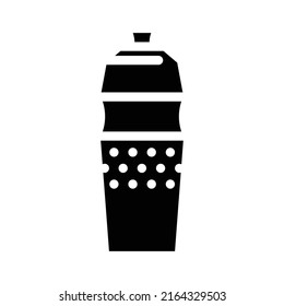 water bottle glyph icon vector. water bottle sign. isolated contour symbol black illustration