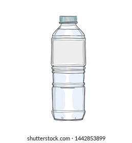 water Bottle hand drawn art vector cut illustration