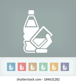 Icono de botella de agua