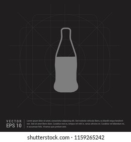Water bottle icon - Black Creative Background - Free vector icon
