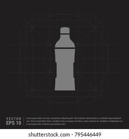 Water bottle icon Black Creative Background