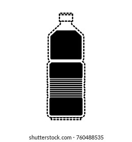 water bottle icon in black dotted silhouette