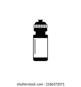 Wasserflasche-Symbol auf schwarz-weißem Hintergrund, gefüllt